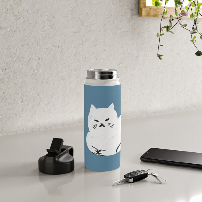 Comfy Cat WarmBlue Water Bottle Gallery Image 4