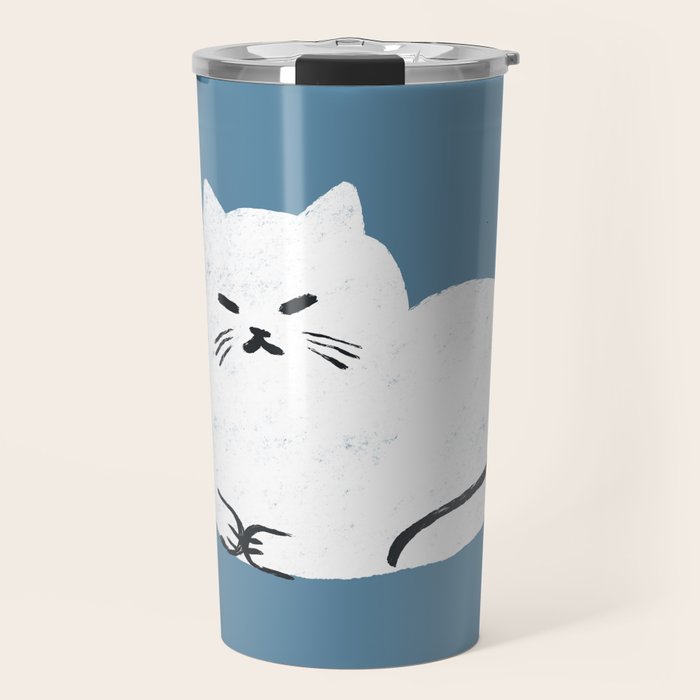 Comfy Cat WarmBlue Travel Mug Gallery Image 1