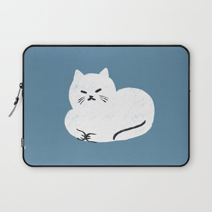 Comfy Cat WarmBlue Laptop Sleeve Gallery Image 1