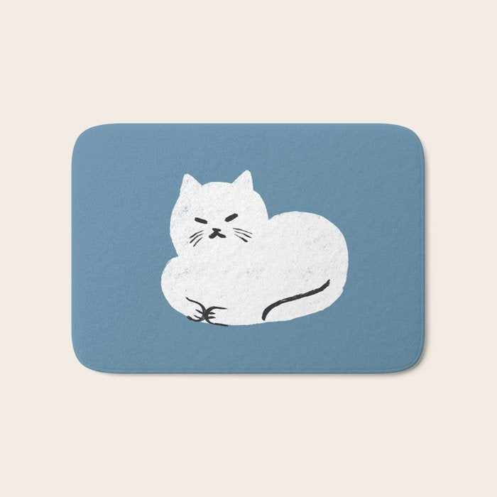 Comfy Cat WarmBlue Bath Mat Gallery Image 1