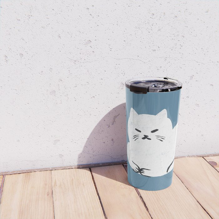 Comfy Cat WarmBlue Travel Mug Gallery Image 4