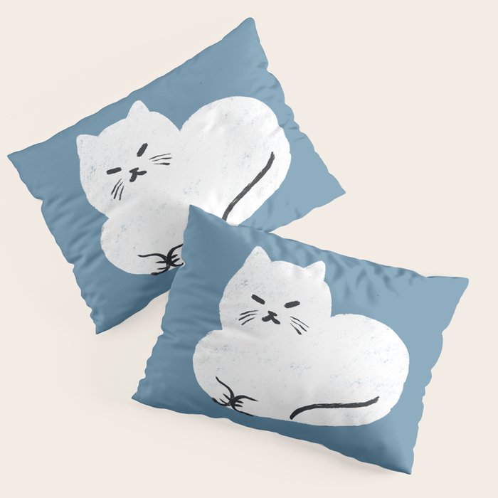 Comfy Cat WarmBlue Pillow Sham Gallery Image 3