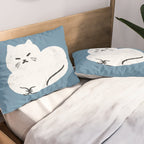 Comfy Cat WarmBlue Pillow Sham Gallery Image 2