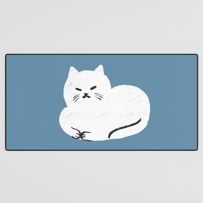 Comfy Cat WarmBlue Desk Mat Gallery Image 3