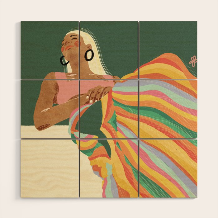 Rainbow Lady Wood Wall Art Gallery Image 1