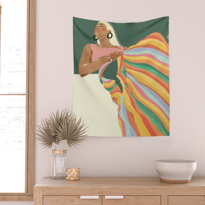 Rainbow Lady Wall Tapestry Gallery Image 2