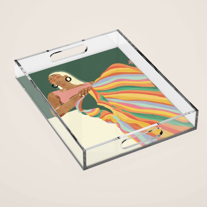 Rainbow Lady Acrylic Tray Gallery Image 1