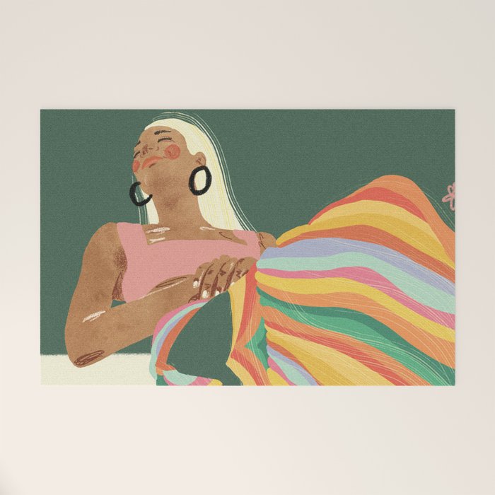 Rainbow Lady Welcome Mat Gallery Image 1