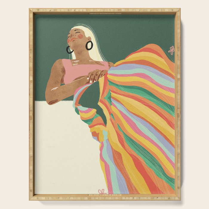 Rainbow Lady Serving Tray Gallery Image 1
