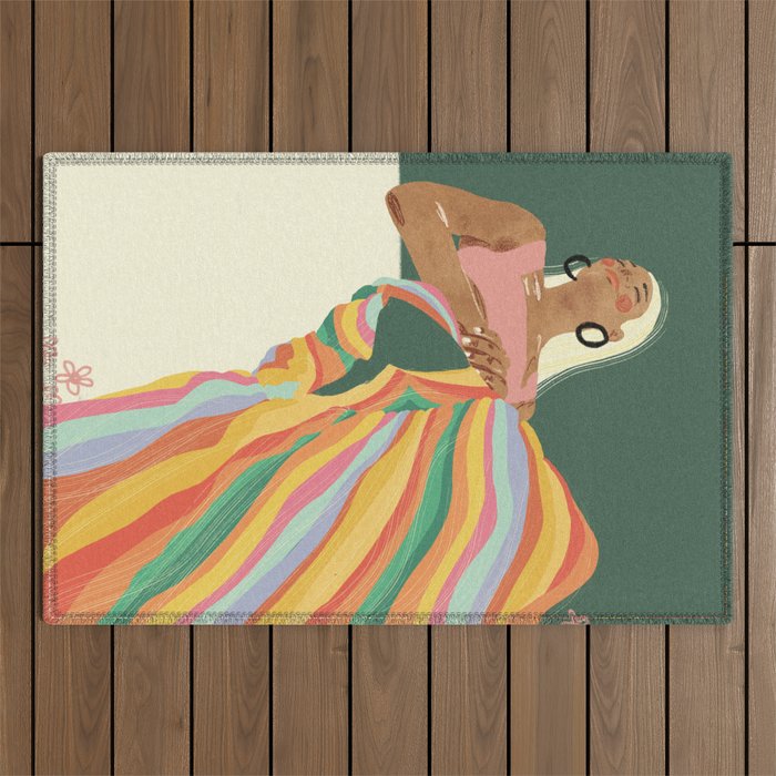 Rainbow Lady Outdoor Rug Gallery Image 1