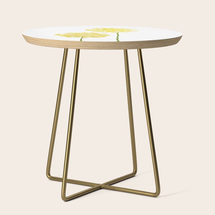 two abstract dandelions watercolor Side Table Gallery Image 1