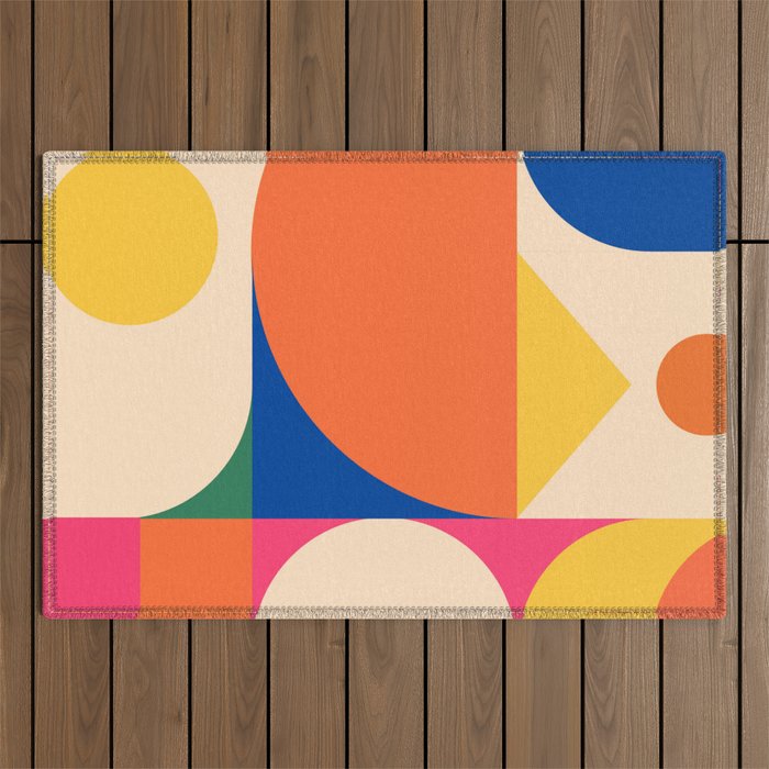 Geometric Shapes 225 Outdoor Rug Gallery Image 1