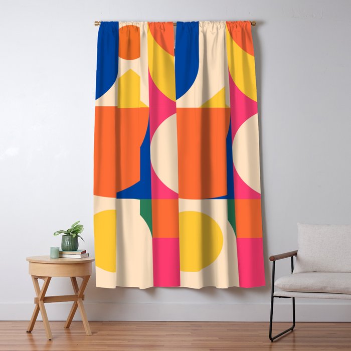 Geometric Shapes 225 Window Curtain Gallery Image 1