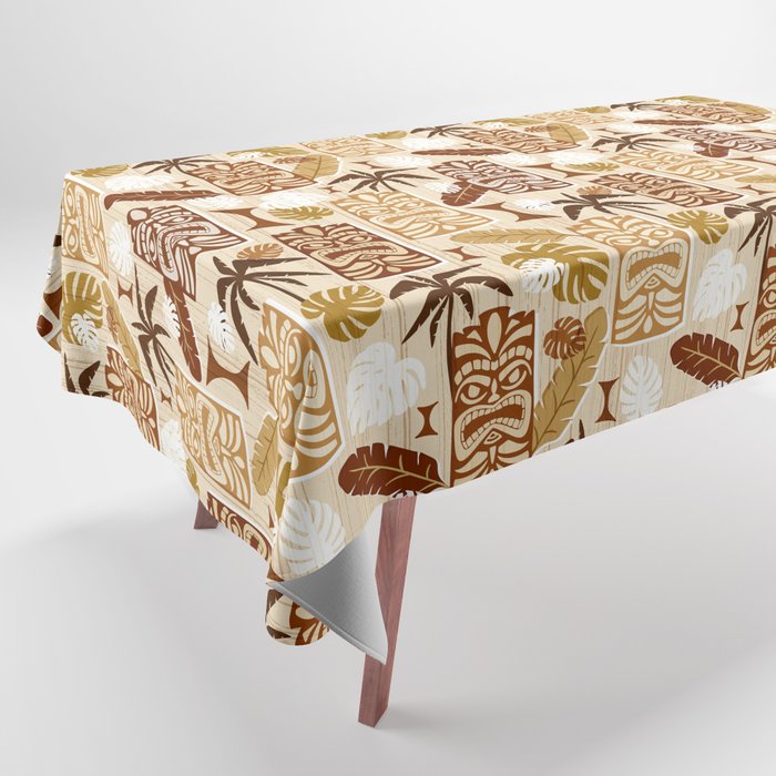 Tiki Time Brown Tablecloth Gallery Image 1