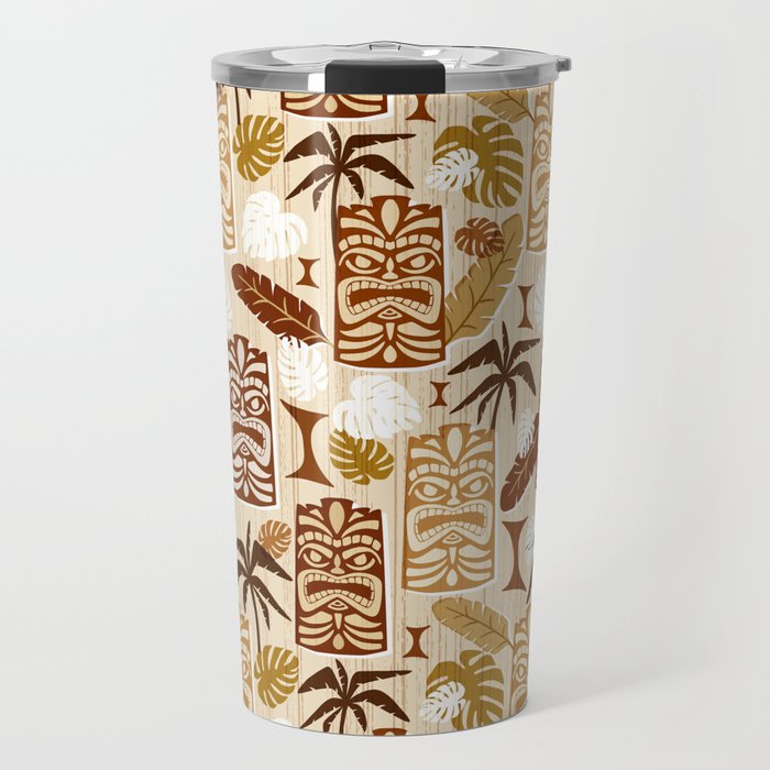 Tiki Time Brown Travel Mug Gallery Image 1