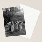 Circle Of Witches, Natchez Trace Vintage Women Dancing black and white photograph - photography - photographs Stationery Card Gallery Image 2
