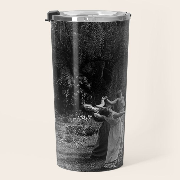 Circle Of Witches, Natchez Trace Vintage Women Dancing black and white photograph - photography - photographs Travel Mug Gallery Image 3