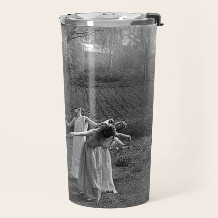 Circle Of Witches, Natchez Trace Vintage Women Dancing black and white photograph - photography - photographs Travel Mug Gallery Image 2