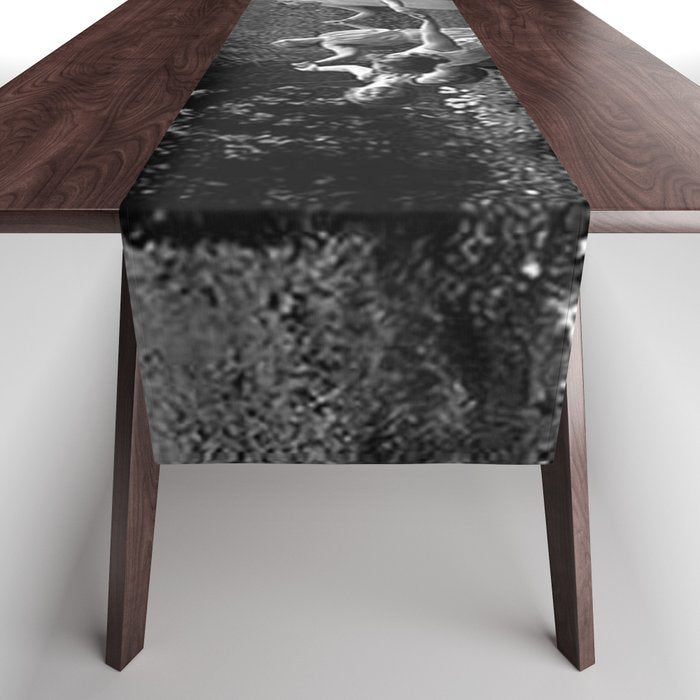 Circle Of Witches, Natchez Trace Vintage Women Dancing black and white photograph - photography - photographs Table Runner Gallery Image 1