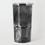 Circle Of Witches, Natchez Trace Vintage Women Dancing black and white photograph - photography - photographs Travel Mug Gallery Image 1