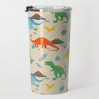 Jurassic Dinosaurs in Primary Colors Travel Mug Gallery Image 3