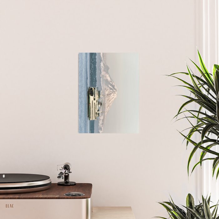 Seattle Bainbridge Island Ferry with Mount Rainier Poster Gallery Image 2