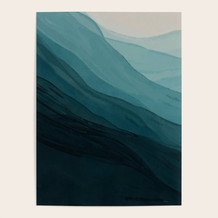 Waves Into The Depths | Wave Texture Design Poster Gallery Image 4