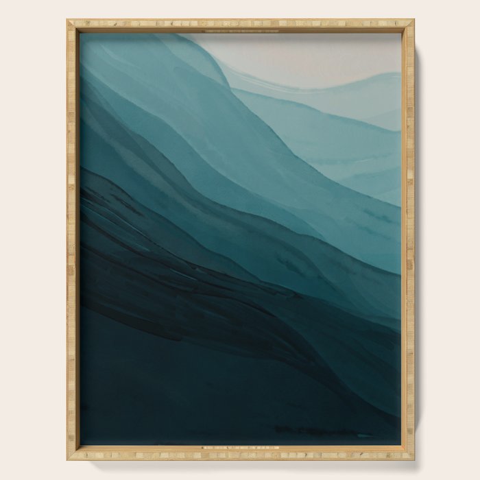Waves Into The Depths | Wave Texture Design Serving Tray Gallery Image 1