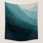 Waves Into The Depths | Wave Texture Design Wall Tapestry Gallery Image 4