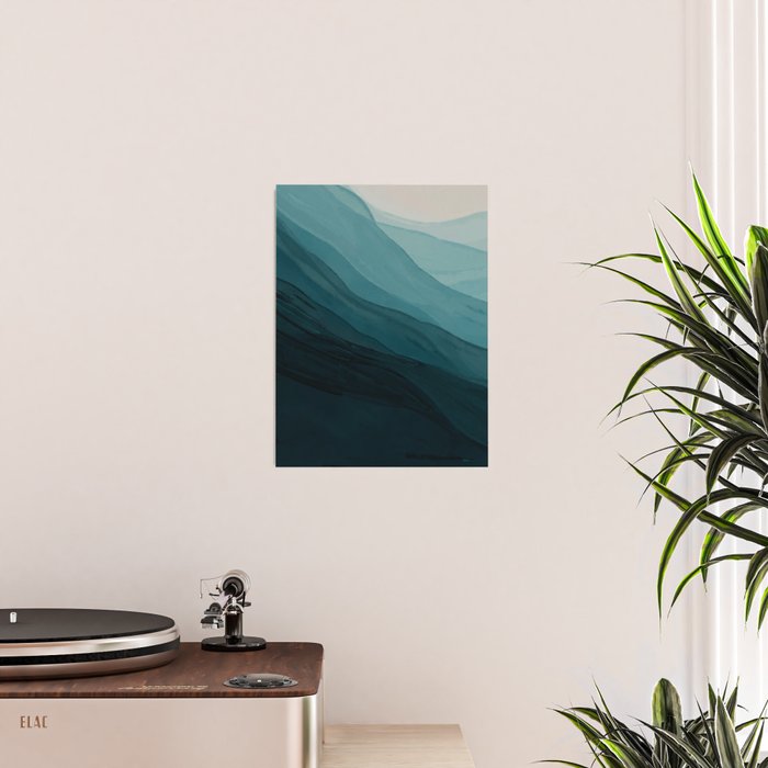 Waves Into The Depths | Wave Texture Design Poster Gallery Image 2