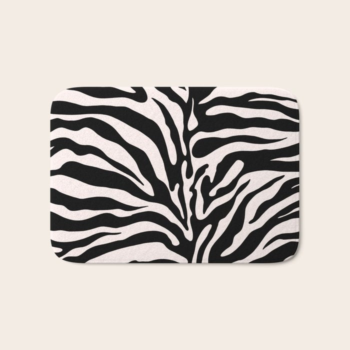 Classic Zebra Print Bath Mat Gallery Image 1