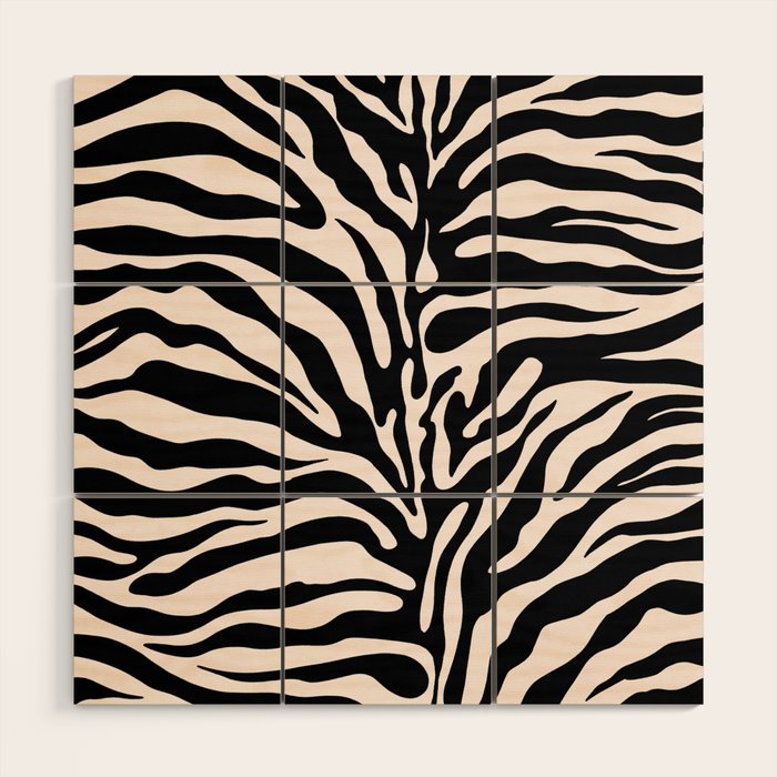 Classic Zebra Print Wood Wall Art Gallery Image 1