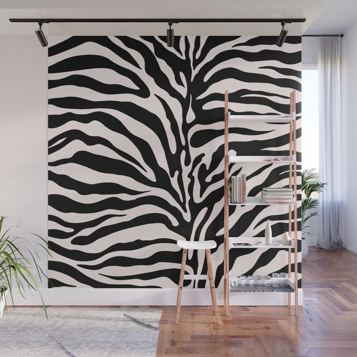 Classic Zebra Print Wall Mural Gallery Image 1