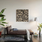 Classic Zebra Print Wood Wall Art Gallery Image 2