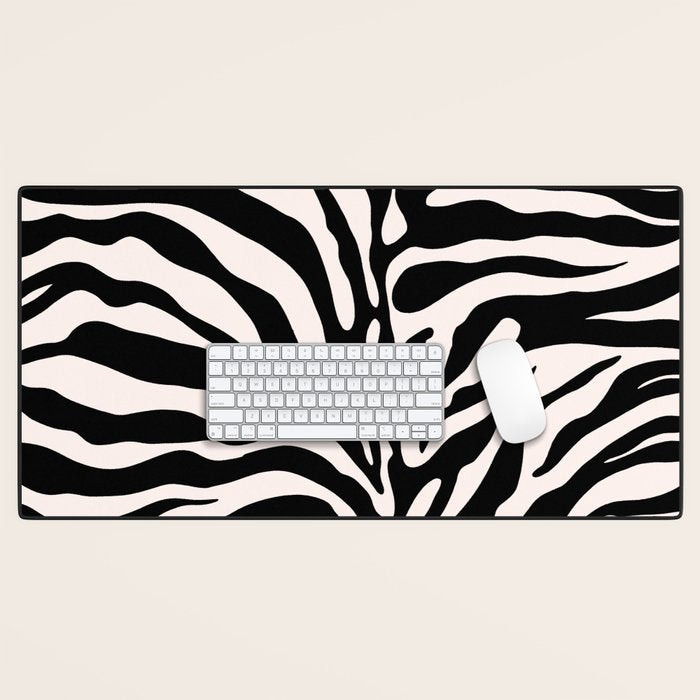 Classic Zebra Print Desk Mat Gallery Image 1
