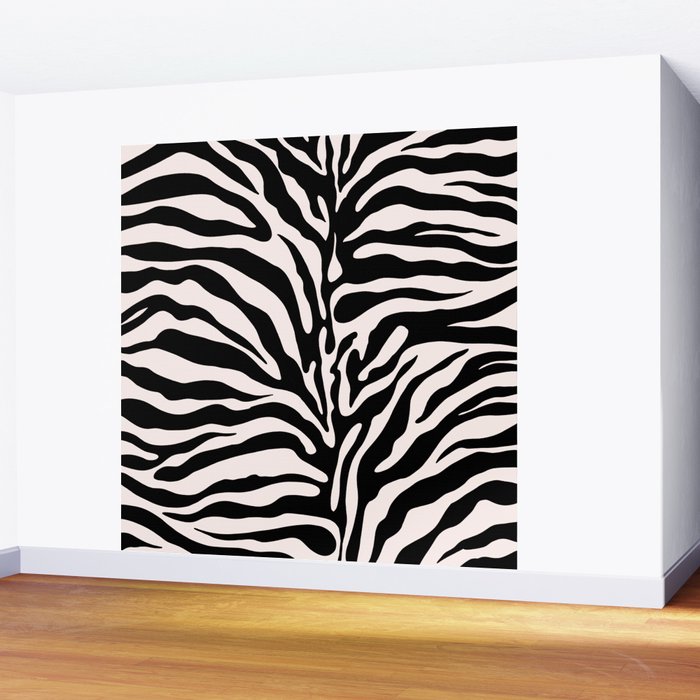 Classic Zebra Print Wall Mural Gallery Image 2