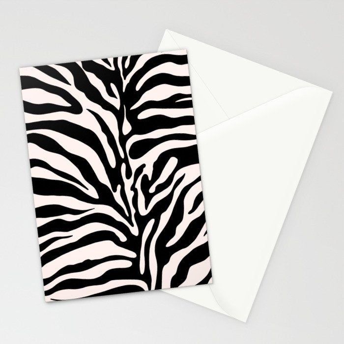 Classic Zebra Print Stationery Card Gallery Image 2