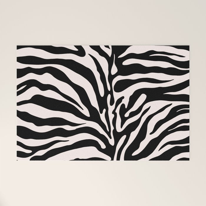 Classic Zebra Print Welcome Mat Gallery Image 1