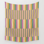 Mixed Stripes Pattern XIII Tropical Summer Wall Tapestry Gallery Image 4