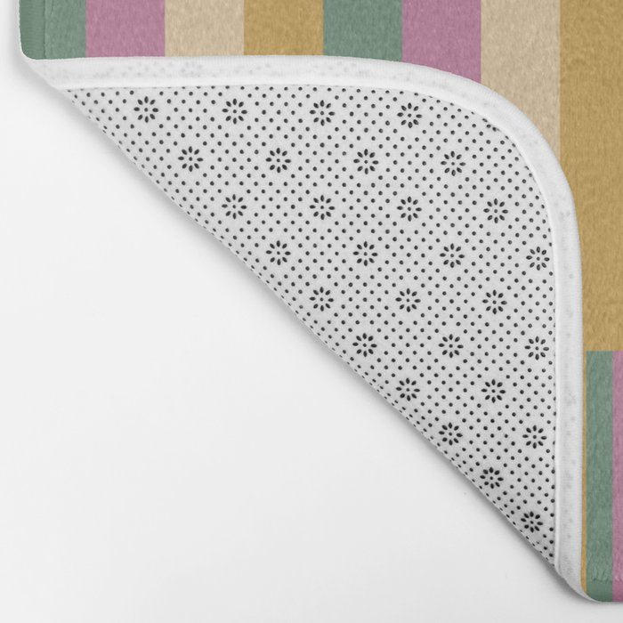 Mixed Stripes Pattern XIII Tropical Summer Bath Mat Gallery Image 2