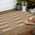 Mixed Stripes Pattern XIII Tropical Summer Outdoor Rug Gallery Image 2