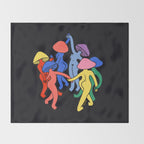 Mushroom Dance Throw Blanket Gallery Image 2