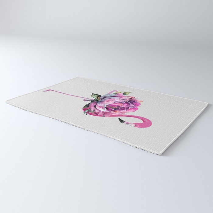 Flower Flamingo Rug Gallery Image 3