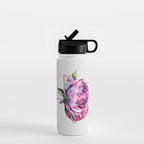 Flower Flamingo Water Bottle Gallery Image 1