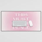 This Must Be The Place Pink Gradient Desk Mat Gallery Image 1