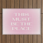 This Must Be The Place Pink Gradient Outdoor Rug Gallery Image 1
