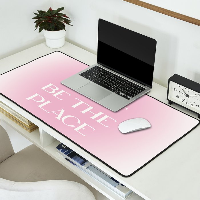 This Must Be The Place Pink Gradient Desk Mat Gallery Image 2
