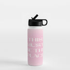 This Must Be The Place Pink Gradient Water Bottle Gallery Image 1