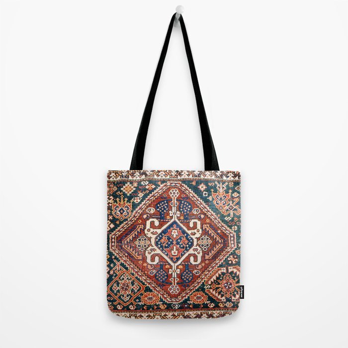 Qashqai Khorjin  Antique Fars Persian Bag Face Print Tote Bag Gallery Image 2