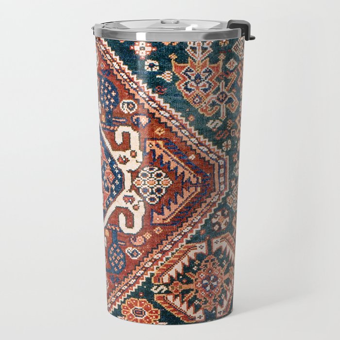 Qashqai Khorjin  Antique Fars Persian Bag Face Print Travel Mug Gallery Image 2